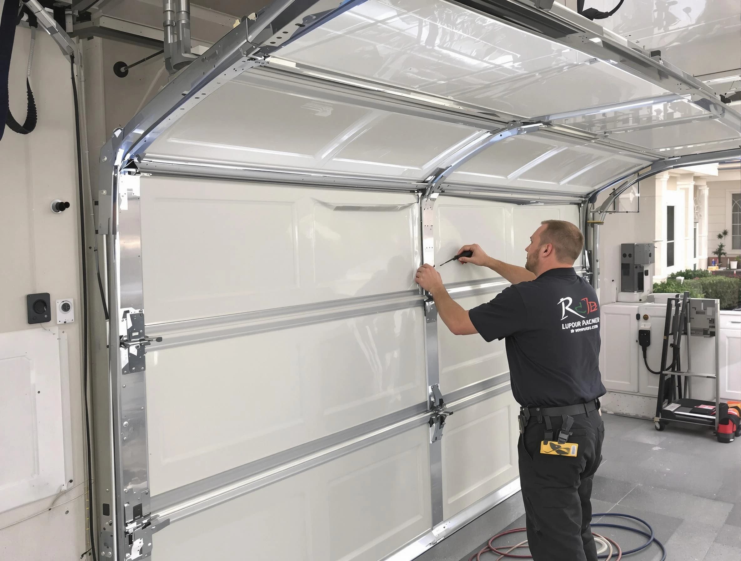 Stansbury Park Garage Door Repair professional performing panel repair in Stansbury Park
