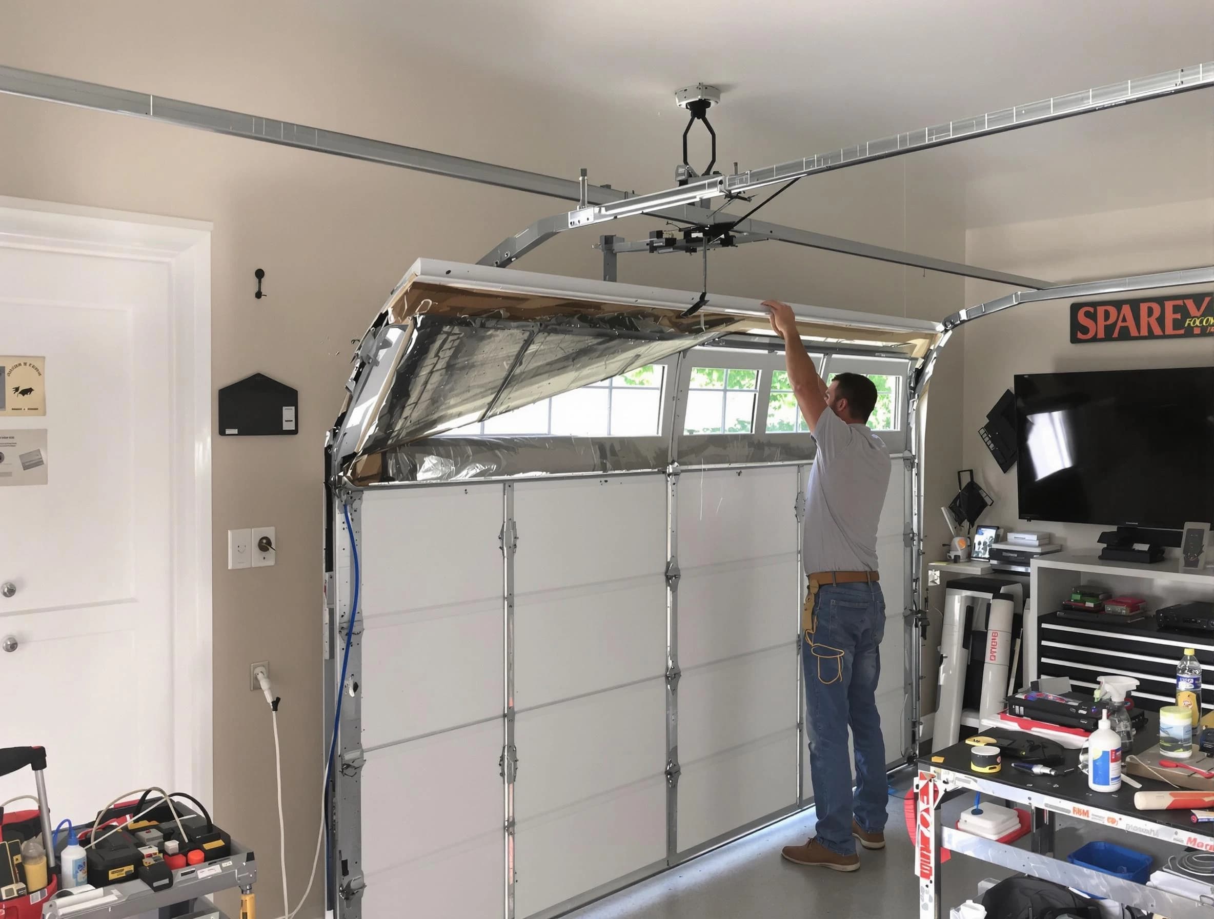Garage door section replacement by Stansbury Park Garage Door Repair in Stansbury Park