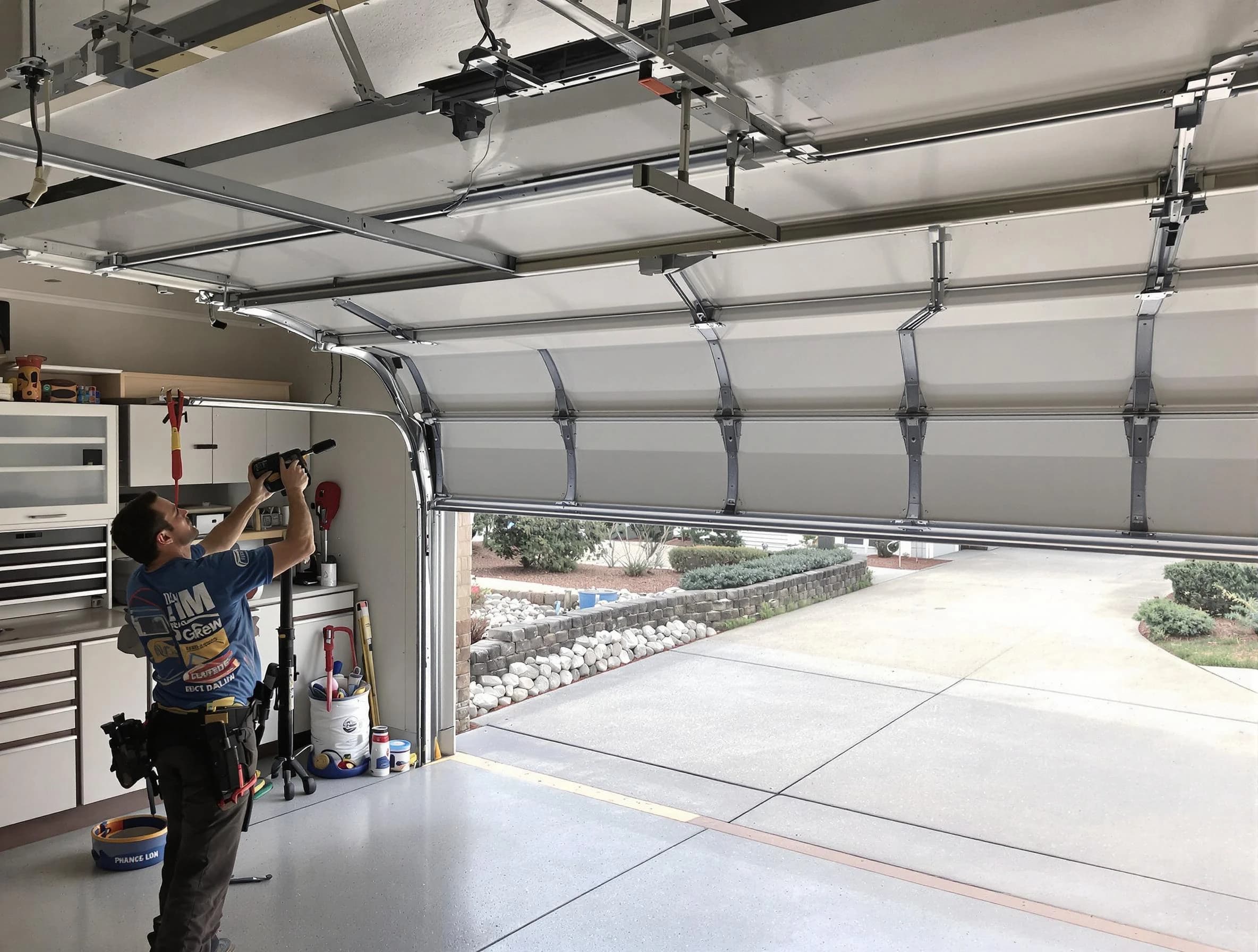 Garage door track repair service by Stansbury Park Garage Door Repair in Stansbury Park