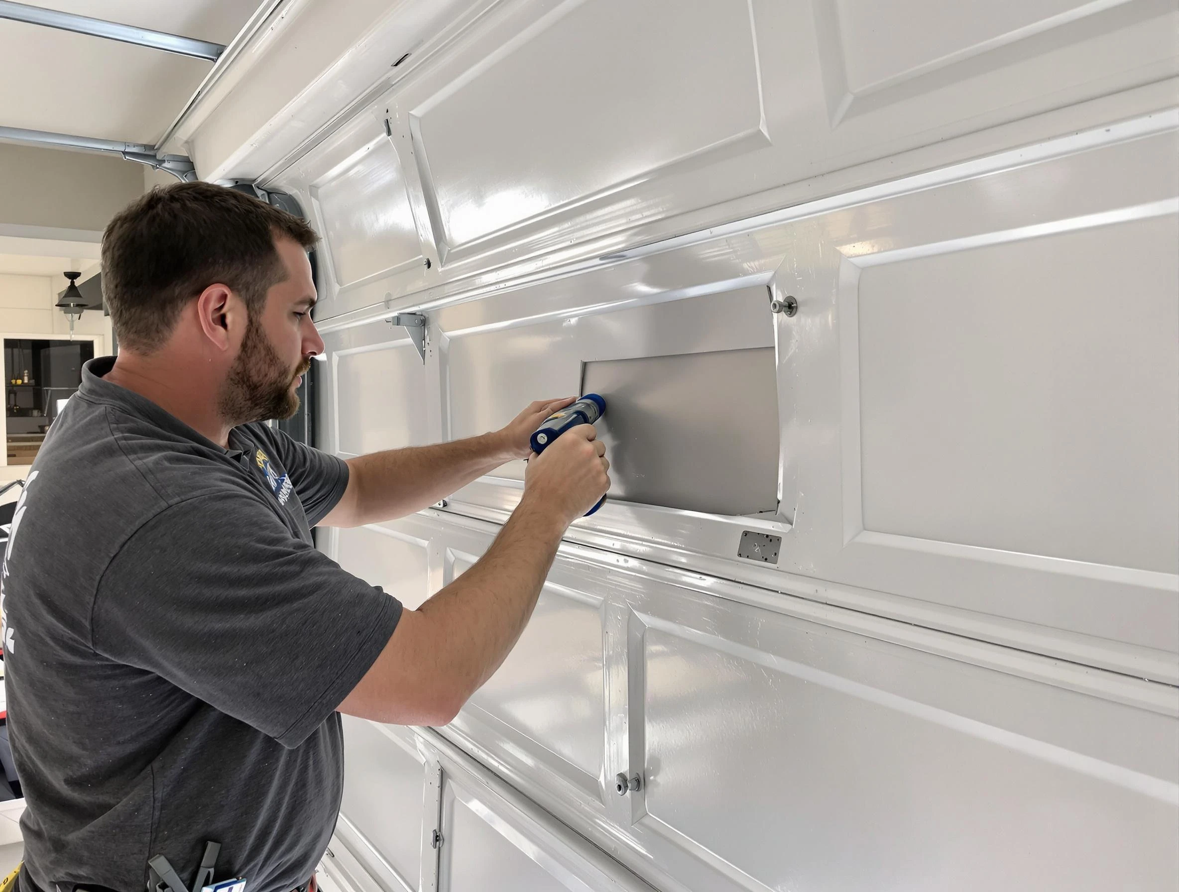 Garage door panel repair by Stansbury Park Garage Door Repair in Stansbury Park