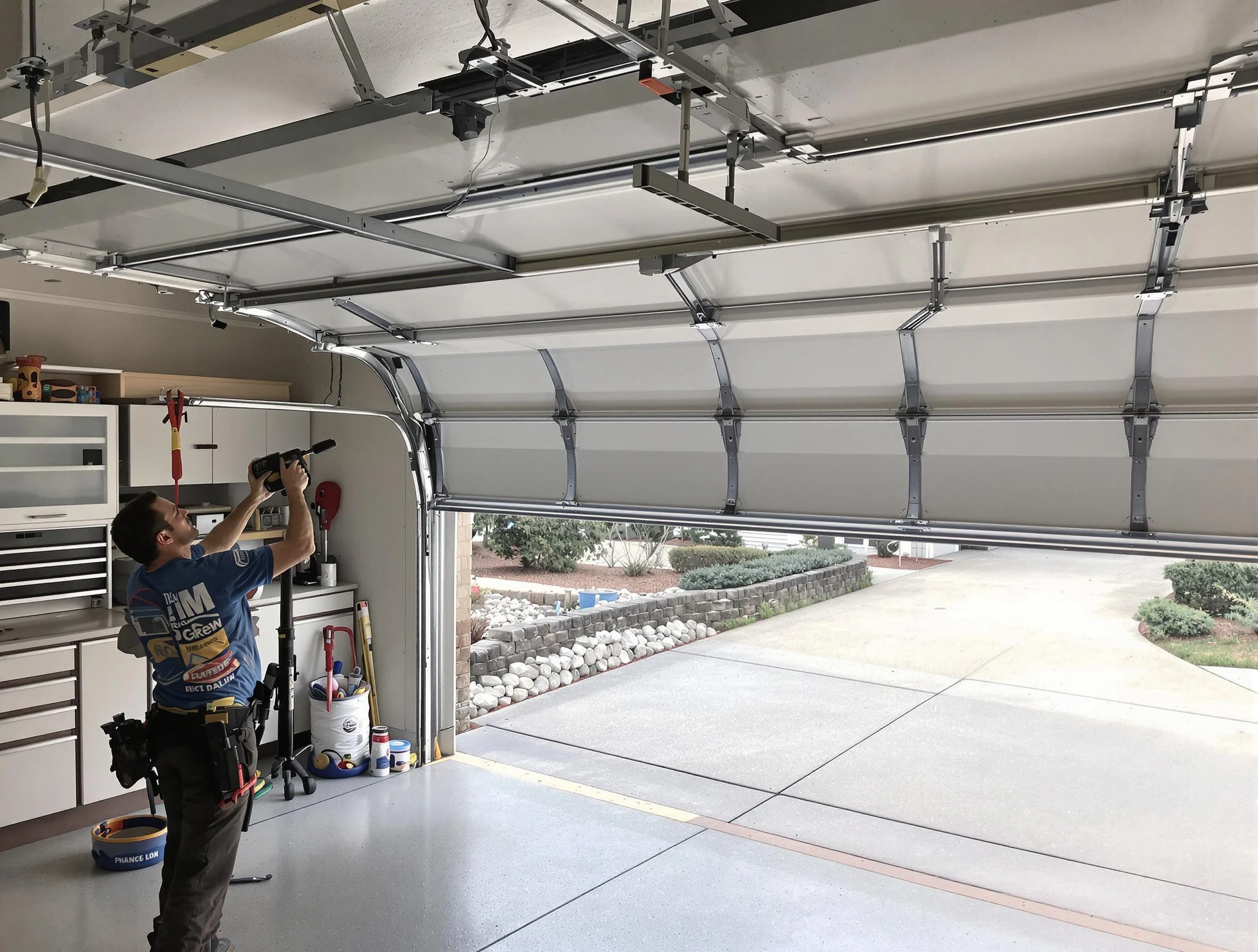 Garage door track repair service by Stansbury Park Garage Door Repair in Stansbury Park
